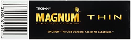 Trojan Prezervatif Magnum İnce Yağlanmış -12 Adet, 1 Paket