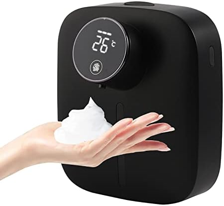 Otomatik Sabunluk, Fotoselli Duvara Monte Sabunluk, Şarj Edilebilir Köpük Sabunluk, 10.8 oz/320 ml IPX4 Su Geçirmez Sıvı Sabunluk Mutfak