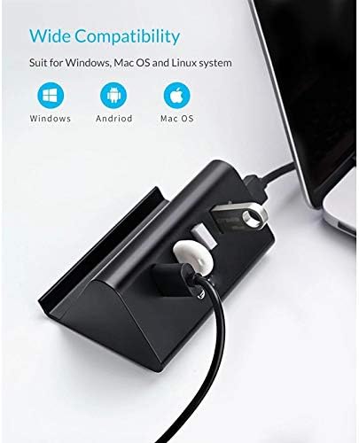 N / A 5Gbps Yüksek Hızlı Mini 4 Port USB3.0 HUB Splitter Masaüstü Laptop için Standı Tutucu ile tablet telefon PC
