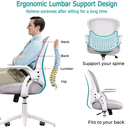 Ofis Koltuğu, Ergonomik Masa Sandalye, Orta Geri Örgü Bilgisayar Sandalye, Yüksekliği Ayarlanabilir Rolling Döner Görev Sandalye ile