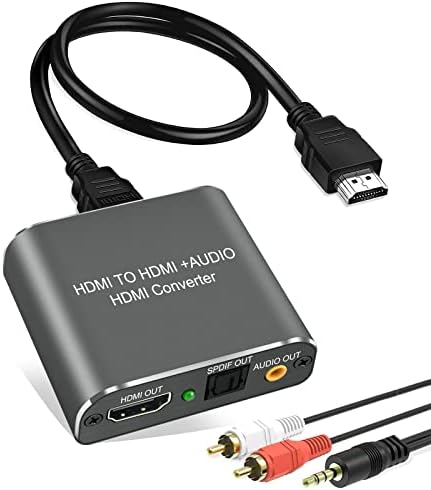 Musou 4 K HDMI Ses Çıkarıcı, HDMI HDMI + Optik Toslınk ( SPDIF) + RCA (L/R) Stereo Analog Çıkışlar Video ses dağıtıcı kablosu Dönüştürücü