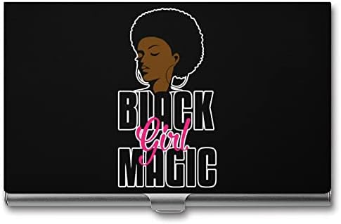 Siyah Kız Sihirli Kartvizitlik Kart Cüzdan Metal Kart Durumda Kadın Erkek 3.7 * 2.2 İnç
