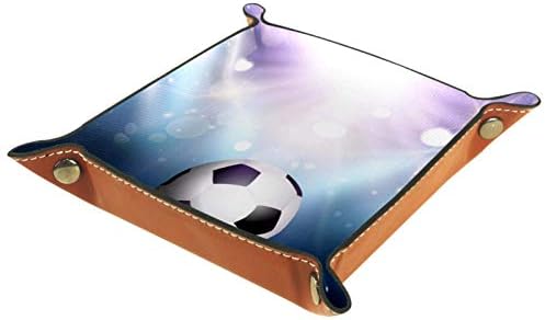 Lyetny Futbol Futbol Altında Spot Organizatör Tepsi saklama kutusu Başucu Caddy Masaüstü Tepsi Değişim Anahtar Cüzdan bozuk para kutusu