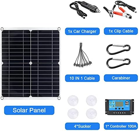 200 Watt güneş panelı kiti 12 V, çift 5 V USB çıkışları güneş PANELI denetleyici Combo,karavan tekne ev, kamp, tekne, karavan, RV ve