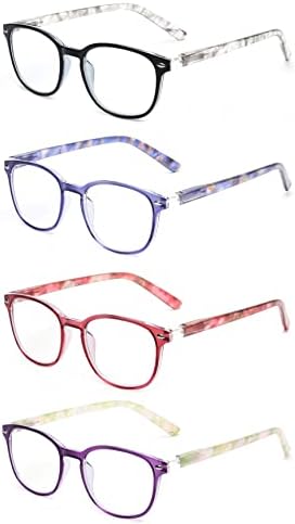 JM okuma gözlüğü 4 Set kaliteli Yay Menteşe Okuyucular Erkekler Kadınlar Okuma Gözlükleri