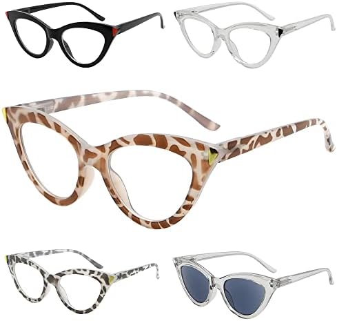 Eyekepper 5 Paket okuma gözlüğü Kadınlar için Kedi gözü Tarzı Bayanlar Okuyucular + 1.75