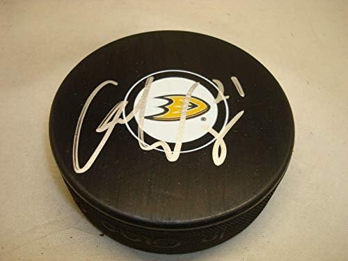 Chris Wagner Anaheim Ducks Hokey Diskini İmzaladı İmzalı 1A İmzalı NHL Diskleri
