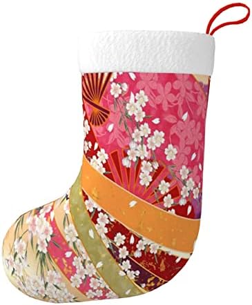 Augenstern Noel Çorap Japon Pembe Kiraz Çiçeği Çift Taraflı Şömine Asılı Çorap