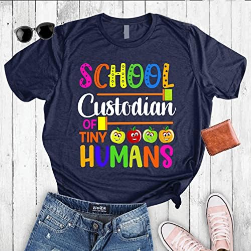 Renkli Okul Veli Küçük İnsanlar Gömlek Bakım Koruyucu T-Shirt Okul Kaleci Tee Hediye Erkekler Kadınlar için