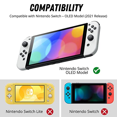TNP Switch OLED Yerleştirilebilir Kılıf-Nintendo Switch OLED Model 2021 için Pembe/Mor, Sevimli Koruyucu Kılıf Kapak, Switch OLED Aksesuarları