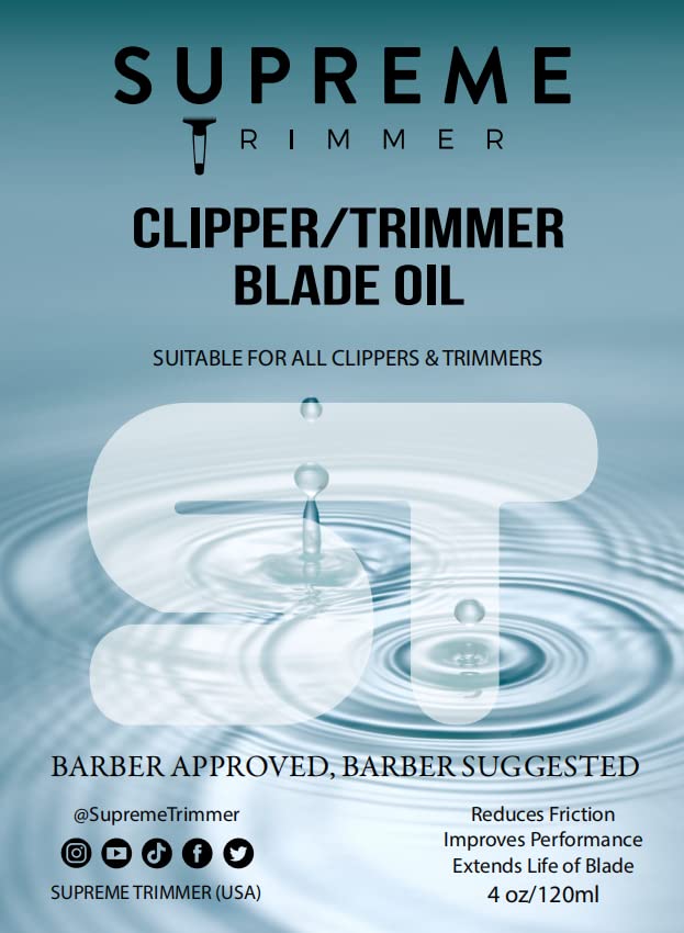 Premium Saç Kesme Bıçağı Yağlama Yağı (4 OZ) Supreme Trimmer-Bıçaklar için Berber Kesme Yağı, Saç Düzeltici / Korozyon Önleyici-2 Paket