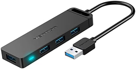 MUKAVELE USB 3.0 Hub, 4 Port USB Hub Ultra-İnce Veri USB Hub 0.5 FT Genişletilmiş Kablo [Şarj Desteklenen], MacBook ile Uyumlu, Laptop,