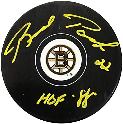 Brad Park HOF 88 İmzalı Boston Bruins Diski-İmzalı NHL Diskleri