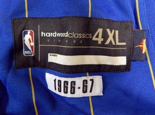 2000'ler Golden State Warriors Oyunu Yayınlandı Mavi Ateş Gömlek Parke Klasik 4XL 6-NBA Oyunu Kullanılmış