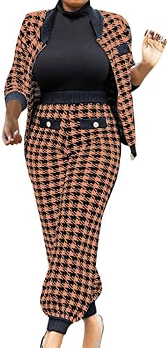 Bayan Tasarımcı Eşofman 2023, Bahar Kış Ekose Ceket pantolon seti Moda Rahat İki Parçalı Kıyafetler Şık Spor Takım Elbise