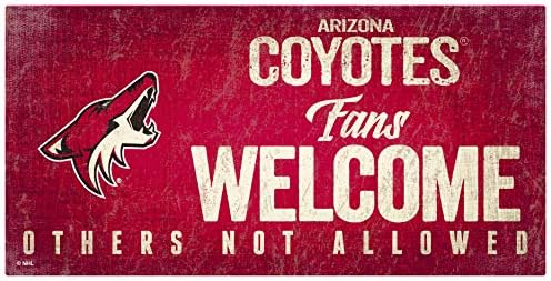 NHL Phoenix Coyotes Unisex Arizona Coyotes Hayranları Hoş geldin Yazısı, Takım Rengi, 6 x 12