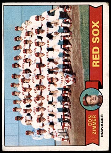 1979 Topps 214 Red Sox Takım Kontrol Listesi Don Zimmer Boston Red Sox (Beyzbol Kartı) ZAVALLI Red Sox