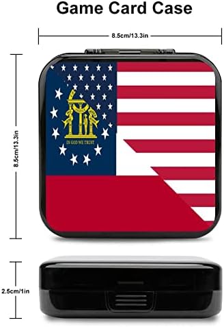Amerikan ve Gürcistan Devlet Bayrağı Oyun Kartı Durumda Anahtarı Özelleştirilmiş Desen Anahtarı Lite Taşınabilir saklama kutusu 24