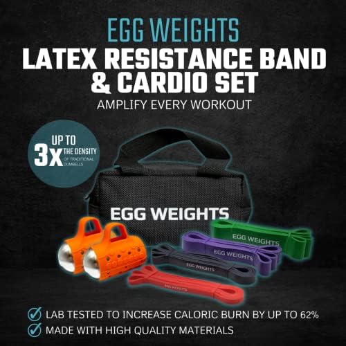 Yumurta Ağırlıkları Kardiyo Max 3.0 lb El Dambıl Seti 2 (her Yumurta ağırlığı 1.5 lb) + Lateks Direnç Bantları Fitness, Egzersiz, gölge