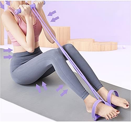 YFDM Yoga Direnç Çekme Halatı Çok Fonksiyonlu Fitness Sit-up Pedalı Eğitmenler Kuvvet Çekirdek Eğitim Aracı (Renk : Siyah-jojo'nun