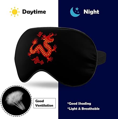 Çin Ejderha Uyku Göz Maskesi Yumuşak Komik göz bandı Körü Körüne Göz Kapağı Uyku Maskesi Seyahat için
