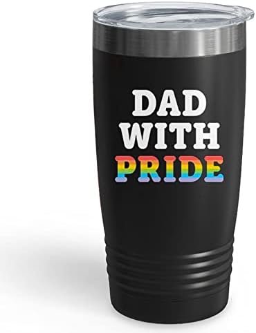 Baba Tumbler 20oz Baba Gurur Paslanmaz Çelik Bardak Gökkuşağı LGBT Gurur babalar Günü Komik Hediye Erkekler İçin VS145176