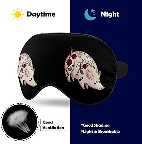 Dövme Domuz Yumuşak Göz Maskesi Kapak Etkili Gölgeleme Körü Körüne Konfor Uyku Maskesi Elastik Ayarlanabilir Kayış ile