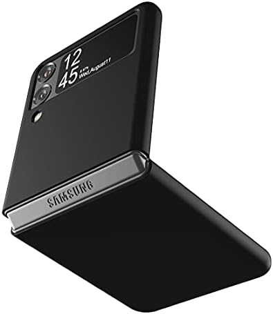 Cresee samsung kılıfı Galaxy Z Flip 3 5G 2021, Slim Fit Mat PC Kapak telefon kılıfı için Galaxy Z Flip3-Siyah