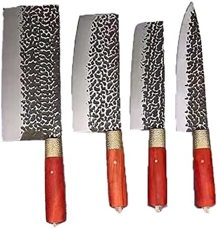 Bıçak Seti, 4 Adet Profesyonel mutfak bıçakları Set Longquan Şef Boning Dilimleme Doğrayın sebze Kesici Et Cleaver Bıçak Mutfak Bıçak