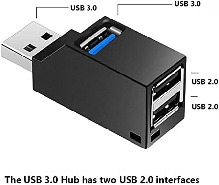 HGVVNM USB 3.0 HUB Adaptörü Genişletici Mini Splitter Kutusu PC Dizüstü Cep Telefonu için Yüksek Hızlı U Disk Okuyucu (Renk: B)