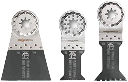 Feın StarLock Plus E-Cut Combo Salınımlı Testere Bıçakları-Evrensel Kullanım için-1 Bıçak 1-3 / 4, 1 Bıçak 1-3 / 8, 1 Bıçak 2-9 / 16