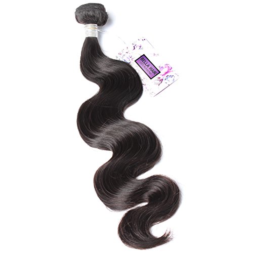 Bella Saç 6A Perulu işlenmemiş insan saçı Örgü Vücut Dalga 1 Paket Doğal Siyah Renk 8 inç