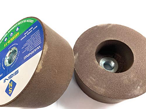 Granit Taşlama için Dişli Yeşil değirmen taşı 4X2X5/8-11 (1 Paket) (Kum 180)