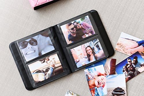 Zınk Polaroid 64-2x3 Fotoğraf Kağıdı için Pencere Kapaklı Cep Fotoğraf Albümü (Snap, Zip, Z2300) - Pembe