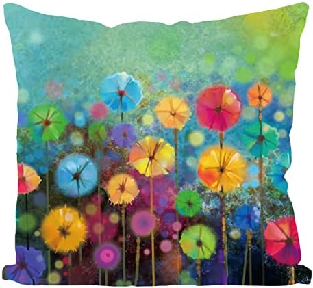 GAGEC Yaz Bahar Yastık Kapakları 20x20 İnç Yaz Yastıklar Çiçek Soyut Çiçek Suluboya Atmak Yastık Kılıfı Ev Kanepe yatak odası dekoru