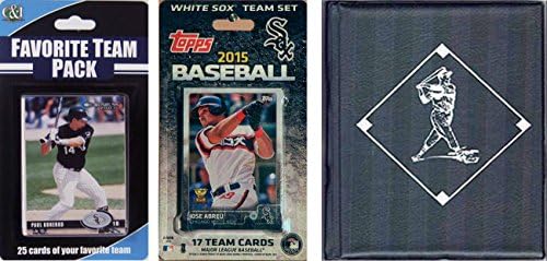 MLB Chicago White Sox Erkek Lisanslı 2015 Topps Takım Seti ve Favori Oyuncu Ticaret Kartları Artı Depolama Albümü
