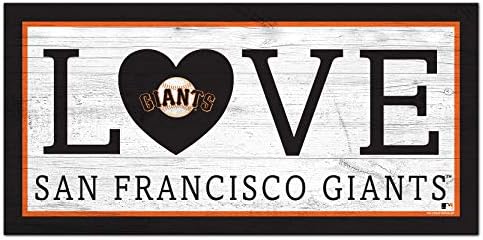 Major League Baseball San Francisco Giants Unisex San Francisco Giants Aşk işareti, Takım Rengi, 6 x 12