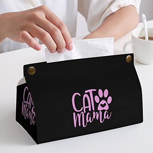 Kedi Pençe Mama Doku Kutusu Kapağı PU Deri Doku kutu tutucu Dikdörtgen kutu mendil Kılıfı Kağıt Organizatör