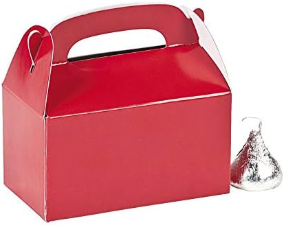 Mini kırmızı İkram Kutuları (24 Adet) - Parti Malzemeleri-24 Adet