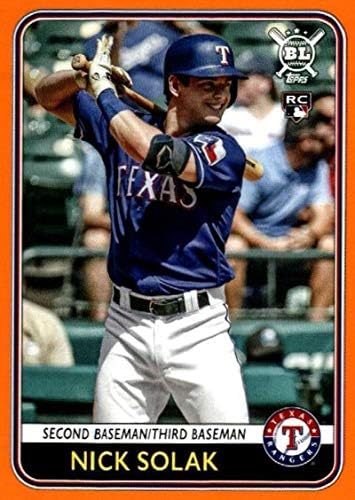 2020 Topps Büyük Lig Turuncu 156 Nick Solak RC Çaylak Texas Rangers Beyzbol Ticaret Kartı