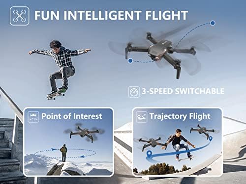 Heygelo S90 Drone ile Kamera Yetişkinler için, 1080 P HD Mini FPV Uçağı Çocuklar Başlayanlar için, katlanabilir rc dört pervaneli helikopter