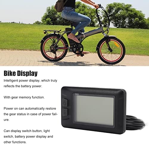 Bisiklet LCD Metre, Güç Kapalı Bellek ABS Muhafaza Hassas Düğme Kolay Kurulum Elektrikli Bisiklet lcd ekran için 22.2 mm Gidon