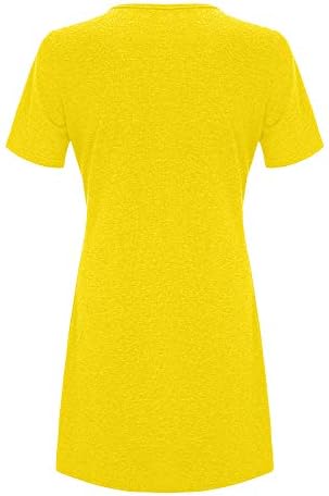 BADHUB Bayan Rahat Kısa Kollu Ombre Elbise Yaz Gevşek sağlıklı tişört Sundress Degrade Salıncak Elbiseler Artı Boyutu