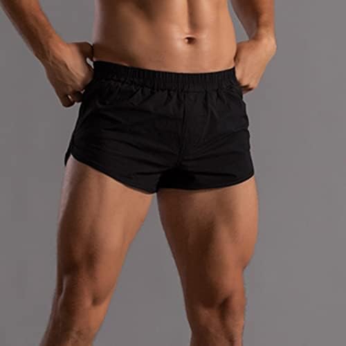 Bmısegm Erkek baksır şort Erkek Yaz Düz Renk Pantolon Elastik Bant Gevşek Hızlı Kuru Rahat Spor Koşu Düz Serin