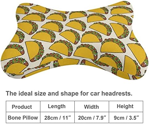 Taco Desen Araba Boyun Yastık 2 ADET Nefes Baş boyun yastığı Yastık Evrensel Yumuşak Boyun Desteği Kafalık Dolu Bellek Köpük