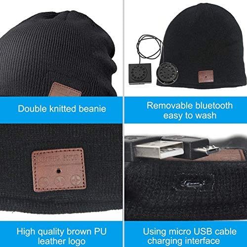 BearsFire Bluetooth Bere Şapka ile Dokunmatik Ekran Eldiven, kablosuz Kulaklık Müzik Şapka Kap Kış Yumuşak Sıcak Örme Şapka Erkekler