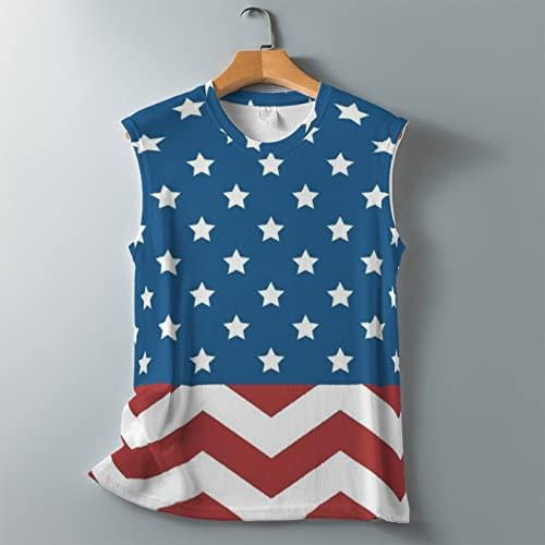 Bağımsızlık Günü Tankı Üstleri Kadınlar için Amerikan Bayrağı Gömlek Sıkıntılı Vatansever Üstleri 4th Temmuz Kolsuz ABD Tees
