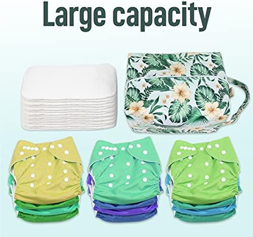 Pedobı 2 Paket Yeniden Kullanılabilir Bez Bebek Bezi ıslak su geçirmez çantalar-Bebek Arabası için Düğmeli Büyük asılı ıslak Çantalar-Su