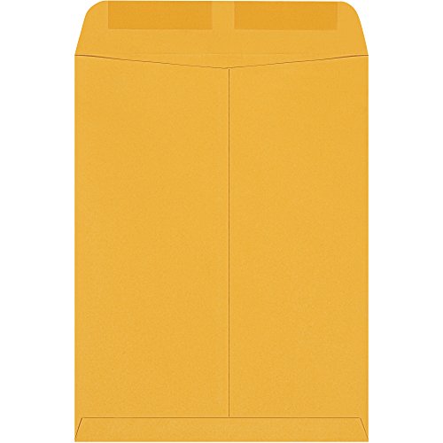 İndirimli Etiket ve Etiket Yapışkanlı Zarflar, 9 1/2 x 12 1/2, Kraft, 500 / Kutu
