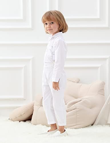 A & J tasarım Bebek Erkek Beyefendi Kıyafet Seti, 3 adet Takım Elbise Gömlek ve Askı ve Pantolon